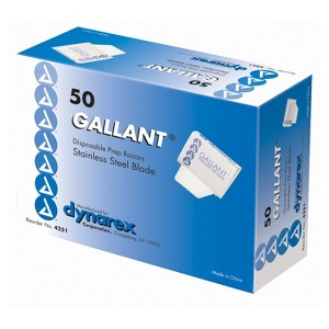 Gallant Surgical Prep Razor Single Edge Single Blade White / Blue 50 per Box 4251 - 1 of 1