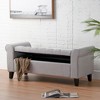 CENGHU Armed Storage Bench, Storage Ottoman Bench, Velvet Sofa Ottoman, Sofa Large Footstool, Storage Chest,  Footrest for Living Room, Bedroom - 2 of 4