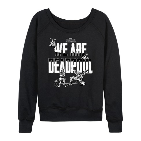 Women's - Marvel - We Are Deadpool Doodles Lightweight French Terry Slouchy - image 1 of 4