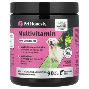 Pet Honesty Multivitamin, Max Strength, For Adult Dogs, Smoked Salmon, 90 Soft Chews, 9.5 oz (270 g) - 1 of 3