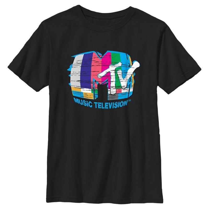 Boy's MTV Test Pattern Logo T-Shirt, 1 of 6