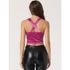 INSPIRE CHIC Women's Crop Cami Sweetheart Neck Sleeveless Party Velvet Tank Top - 4 of 4