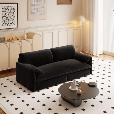 Modern Queen Size Pull-Out Sleeper Sofa Bed with Storage, 3-in-1 Convertible Sleeper Sofa Couch for Small Apartment or Living Room–The Pop Home