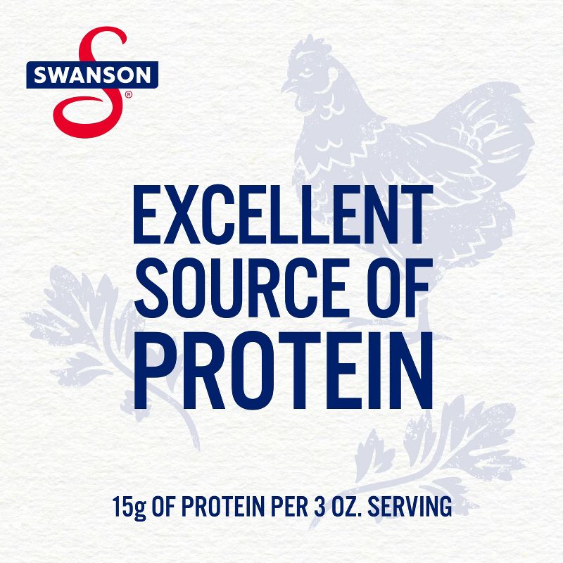 Swanson 35% Less Sodium Canned Chicken - 12.5oz, 4 of 16
