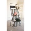 Flower Rack with Nine Galvanized Buckets 62" Tall by Kalalou - 3 of 3