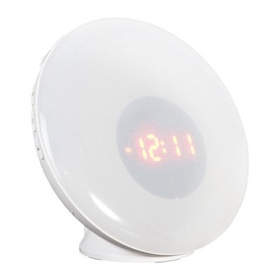 HomeRoots 7" White Round LED Desk Lamp With USB