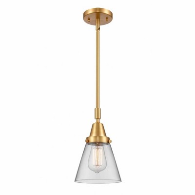 Cone - 1 Light Stem Hung Mini Pendant In Industrial Style-9.13 Inches Tall and 6 Inches Wide