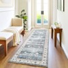Vintage Area Rugs for Living Room Floral Boho Rug Non-Slip Low Pile Indoor Carpet for Bedroom Home Decor - 2 of 4