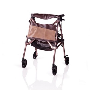 Signature Life Elite Travel Rollator, Lightweight 4-Wheel Folding Walker with Seat - 1 of 4