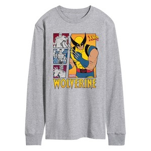 Men's - Marvel - Wolverine Vs Villians Long Sleeve Graphic T-Shirt - 1 of 4