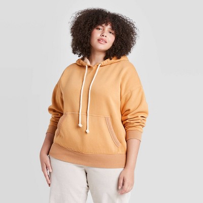tan fleece hoodie