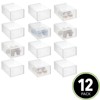 mDesign Plastic Stackable Closet Shoe Storage Box, Side Opening - image 2 of 4