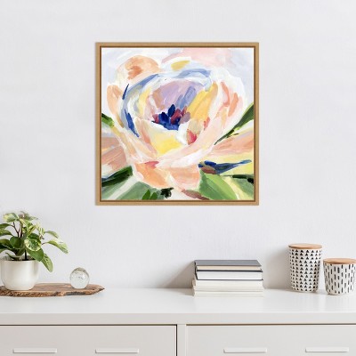 Spring Forth II Acrylic Nature Canvas Art with Natural Maple Frame