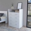 Lyngins Modern 4-Drawer Dresser with 1 Open Shelf,Sturdy Chest of Drawers with Metal Hardware,Storage Furniture for Bedroom,Living Room - 2 of 4