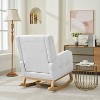 Hyleory Chenille Rocking Chair, Upholstered Rocking Chair,Modern Accent Chair with High Back Comfy Armchair for Living Room Bedroom - 4 of 4