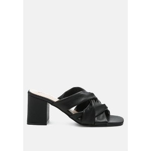 Knope Cross Straps Block Heel Sandals - 1 of 4