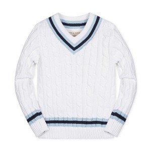 Hope & Henry Boys'  Long Sleeve V-Neck Cricket Sweater, Kids - 1 of 4