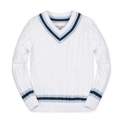 Hope Henry Boys Organic Long Sleeve V neck Cricket Sweater Kids Target