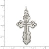 Black Bow Jewelry Sterling Silver Large Antiqued Eastern Orthodox Cross Pendant - 4 of 4