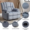CAVINAS Swivel Rocker Recliner Chair, Multi-Functional Armchair for Living Room & Bedroom, Reading Chair with Adjustable Lumbar Support - 3 of 4