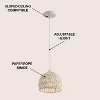 JONATHAN Y Campana Bohemian Modern Woven Rope/Iron LED Pendant - 3 of 4