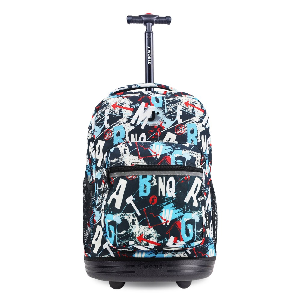 Photos - Backpack J World Sunrise 18" Rolling  - Graffiti: Multicolor, Water-Resista