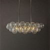 ALOADECOR Glam 5-Light 43'' Modern Dining Room Chandelier with Hand-Blown Textured Clear Glass Globes and Chrome Finish - 3 of 4