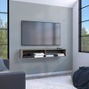 INFURNIC TV Stands and Consoles Large Modern Wall Mounted Shelf with Media Compartments for Living Room Bedroom, Light Gray, 65"*18"*3.6" - 4 of 4