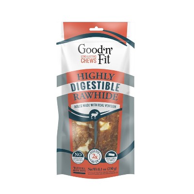 Good 'n' Fit Venison Roll Dental Chews Dog Treats - 2ct