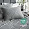 Amelie Home Soft Jacquard Comforter Set, Cozy All Season Bedding with Elegant Windowpane Texture - 4 of 4