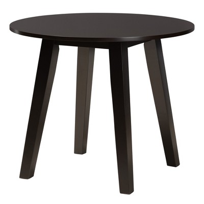 Lexi Beige Fabric and Dark Brown Wood 5-Piece Dining Set