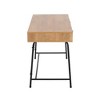 Vynxaria Industrial Desk - Black Steel Frame, Brown Wood Top, Pull-Out Storage Drawer, Versatile Design - 3 of 4