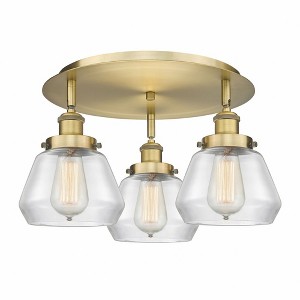 Fulton - 3 Light Flush Mount In Art Deco Style-8 Inches Tall and 18.25 Inches Wide - 1 of 1
