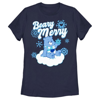 Women's Care Bears Christmas Grumpy Bear Beary Merry T-shirt : Target