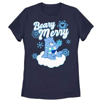 Women's Care Bears Christmas Grumpy Bear Beary Merry T-Shirt