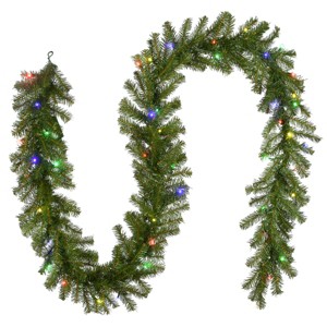9' Prelit LED Norwood Fir Garland Multicolor Lights - National Tree Company - 1 of 4
