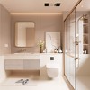Rectangular Framed Tempered Glass Wall-Mounted Bathroom Vanity Mirror - 3 of 4
