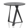 Borrego Round End Table Texture Black/Gray - miBasics: Modern Living Room Accent, Tempered Glass - image 2 of 4