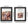 Americanflat 8x10 Picture Frame with Shatter-Resistant Glass, Use as 5x7 Frame with Mat or 8x10 Frame Without Mat, Hudson Collection, Black - 2 of 4