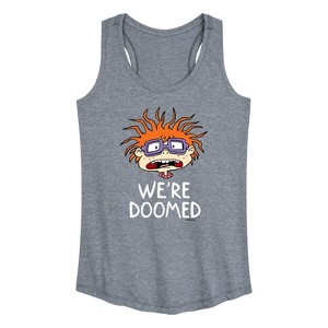 Women's - Rugrats - Chuckie Were Doomed Graphic Racerback Tank - 1 of 4