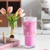 Itopfox Daisy Glass Cup with Lid and Straw, 26oz Clear Tumbler, Customizable Floral Mug for Women, Perfect Gift for Birthday, Mother’s Day, Christmas - 3 of 4