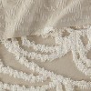 Sapphtopaz Duvet Cover Set Boho Tufted Chenille Medallion Embroidery Fringe Bedding Duvet Cover, Pillow Shams - 3 of 4