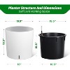 Nasitip 2PACK Square Planter Set, 20''Tall Planters with Built-in Drainage, Water Level Monitor, and Wheels for Easy Movement - 3 of 4