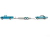 1969 Plymouth GTX Turquoise Metallic & 1967 Dodge D-200 Truck  Trailer "Graveyard Carz" 1/64 Diecast Model Car by Greenlight - 2 of 4