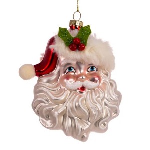 Kurt Adler Ornaments for Christmas Tree, Glass Santa Head - 1 of 1