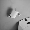 BWE Wall Mounted Toilet Paper Holder Double Post Pivoting Square Tissue Holders Roll Hangers Stand - 4 of 4