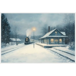 Amanti Art 41"x28" Landscape Painting by Tradelink Inhouse Artist Framed Canvas Wall Art - 1 of 4