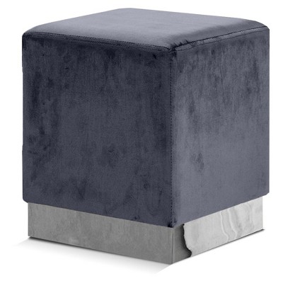 Meridian Furniture,Jax Velvet Ottoman/Stool