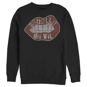 Men's Cruella Distressed Red Lips Logo Sweatshirt - 1 of 4