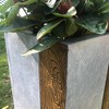 Set of 2 Kante Lightweight Tall Outdoor Square Concrete Planter: Rosemead Home & Garden, Inc. - 3 of 4